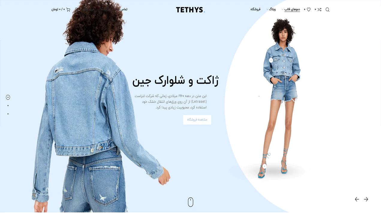 مشاهده دموی صفحه اصلی استایل ۱